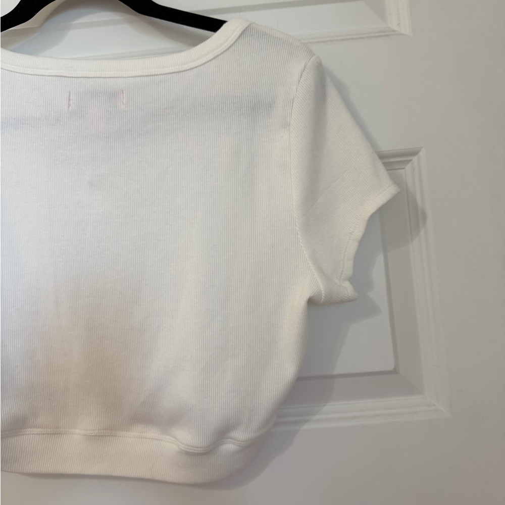 Juicy Couture White crop top with bling Embellishment - Picture 4 of 7